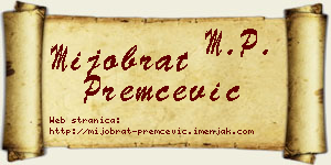 Mijobrat Premčević vizit kartica